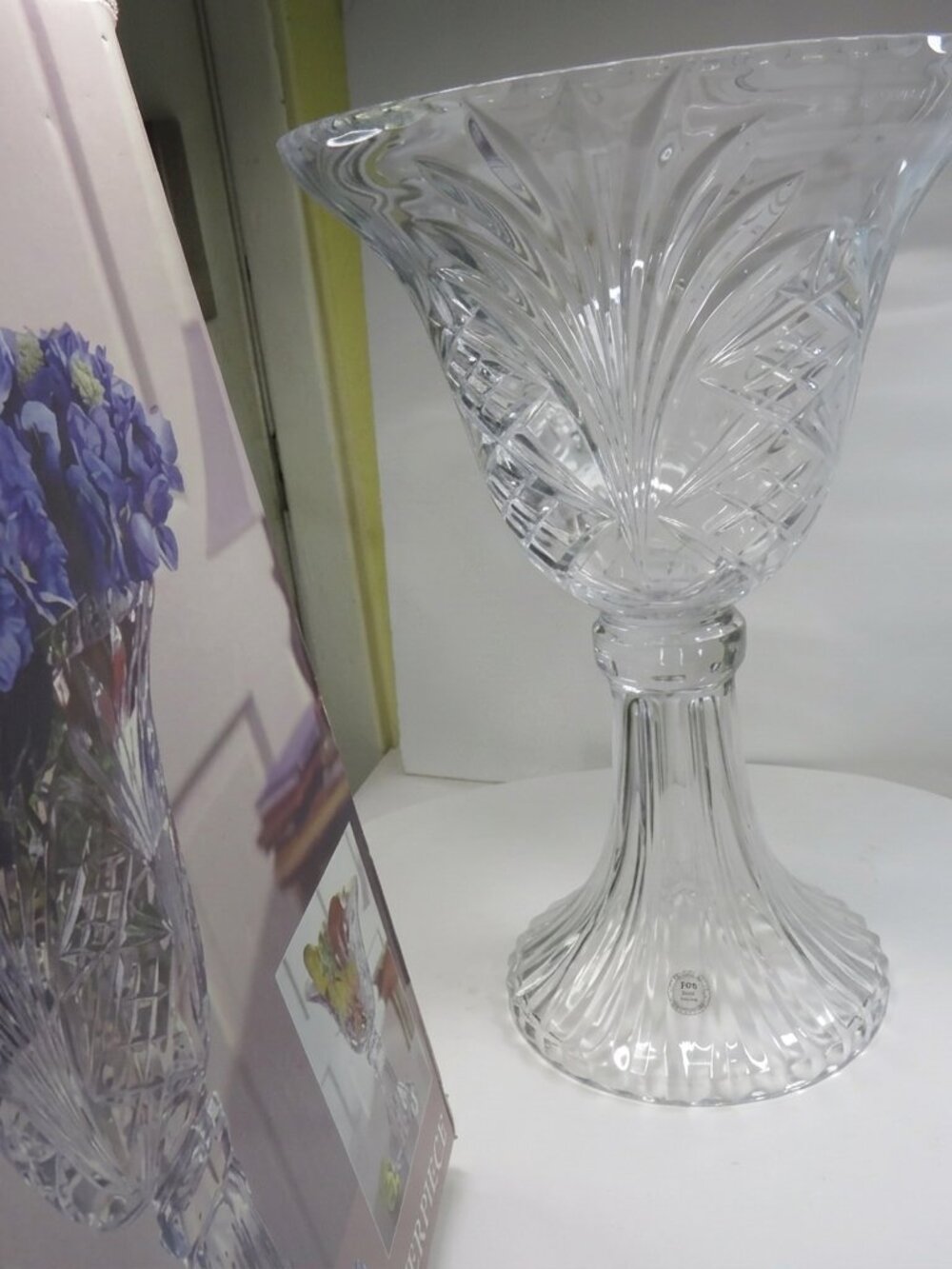 Towle Crystal 24% Lead Crystal Centerpiece Pedestal Bowl HEAVY